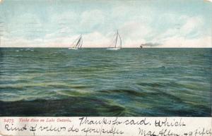 Yacht Race on Lake Ontario NY, New York - pm 1907 at Rochester - UDB