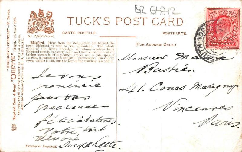 BR64712 bideford painting postcard   uk