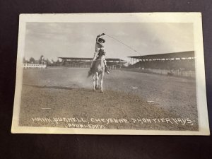 Early 1900's RPPC Postcard Real Picture Cheyenne Frontier Days Cowboy