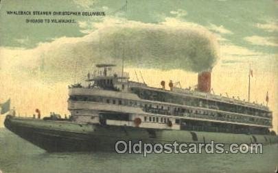 Christopher Columbus Steamer, Steamers, Ship Unused internal creases in card,...