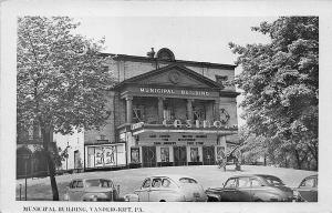 Vandergrift PA Municipal Building Casino Theatre Movie Posters Postcard