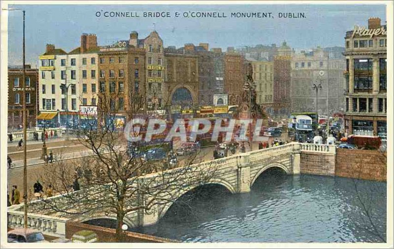 Postcard Modern Dublin o o connell connell bridge and monument