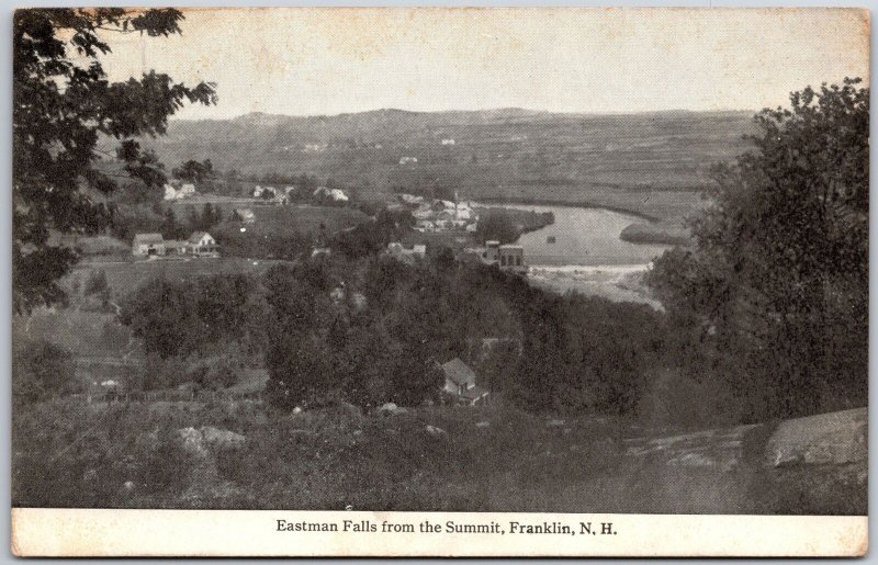 Franklin NH-New Hampshire, 1915 Eastman Falls From The Summit, Vintage Postcard