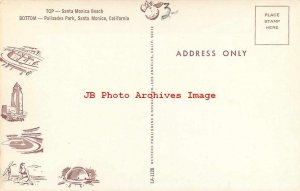 2 Postcards, Santa Monica, California, Various Scenes