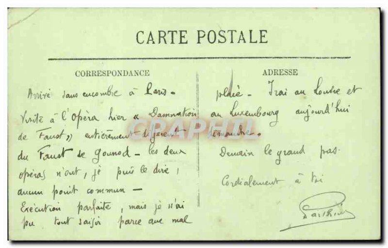 Paris Old Postcard La madeleine