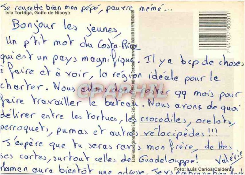 Modern Postcard Costa Rica Isla Tortuga