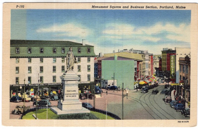 Portland, Maine, Monument Square and Business Section