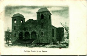 Christian Church Lyons Kansas KS UNP Unused UDB Postcard D9