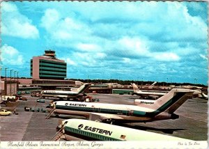 GA, Georgia HARTSFIELD ATLANTA INTERNATIONAL AIRPORT Eastern Planes 4X6 Postcard