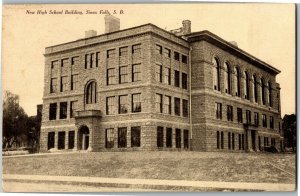 New High School Building, Sioux Falls SD c1908 Vintage Postcard E80