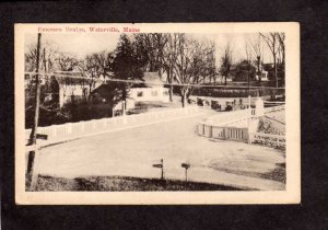 ME Emerson Bridge Houses Waterville Maine Vintage Postcard