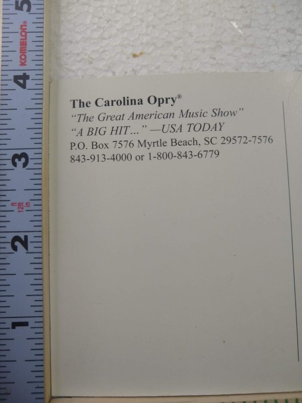 Postcard The Carolina Opry, Myrtle Beach, South Carolina