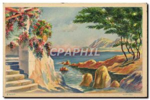 Postcard Old Large Format Seaside 19 * 12 cm
