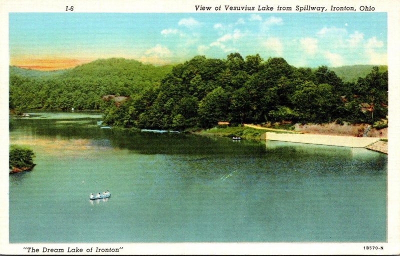 Ohio Ironton View Of Vesuvious Lake From Spillway Curteich