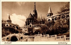 Vtg Budapest Hungary The Halászbástya Fisherman's Bastion 1930s Postcard