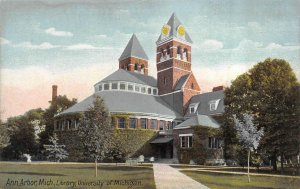 Ann Arbor, MI Michigan  UNIVERSITY OF MICHIGAN LIBRARY   ca1910's Postcard