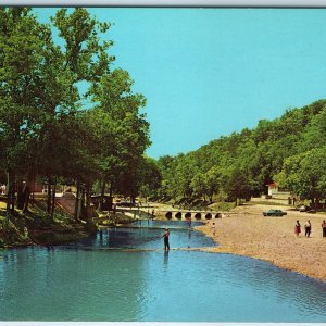 1964 Cassville, MO Trout Fishing Roaring River State Park @ Ozarks Postcard A224