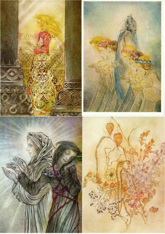 Sulamith Wulfing Angel Fairy Flower Spirit Visionary Art Set of 18 Postcards