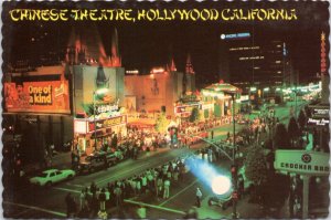 Postcard CA Hollywood - Chinese Theatre  1979 Hurricane Jason Robards Mia Farrow
