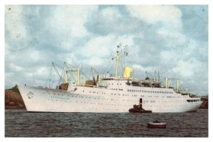 Postcard Ship Swedish American Line MS Stockholm