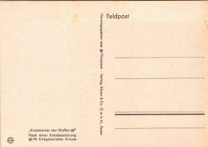 Mint Germany WW2 Sketch Postcard Waffen SS Weapon delivery Motorcycle