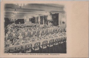 Postcard Clover Banquet Room Bellevue Stratford Hotel Philadelphia PA