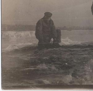 1904-18 RPPC Fishing Fisherman Men Occupational Dock Big Net Real Photo Postcard