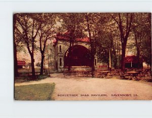 Postcard Schuetzen Park Pavilion, Davenport, Iowa