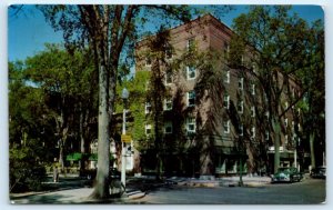 GLENS FALLS, NY New York ~ Roadside QUEENSBURY HOTEL c1950s Cars Postcard