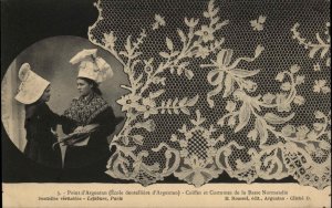 Metropolitan Museum of Art Normandy Point d'Argentan Lace c1910 Postcard