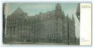 Victory Hotel Des Moines Iowa Bloomington Illinois IL Unposted Postcard  