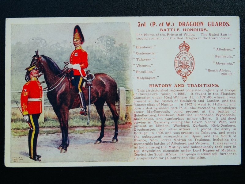 History & Tradition 3rd P.O.W. DRAGOON GUARDS (a) Postcard Gale & Polden No.6