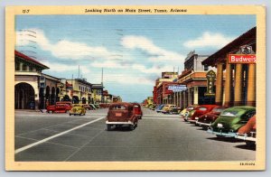 Yuma Arizona~Main Street Valley Cafe~Budweiser~Florsheim Shoes~1947 Linen