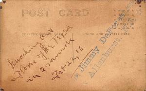 U.S.S. Texas Boxing Match 2-22-1916 Jimmy DeForest Trainer RPPC Postcard