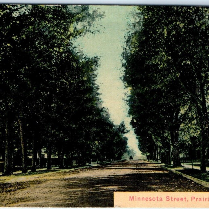 c1910s Prairie Du Chien, Wis. Minnesota Street Litho Photo Postcard St View A63