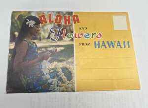 Aloha & Flowers from Hawaii Souvenir Folder 14 Cards