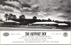 Postcard The Outpost Inn Hotel and Dining Room in Columbus, Georgia~135744