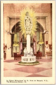 La Statue Miraculause De Sainte Anna De Beaupre Quebec Canada Postcard