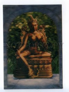 473820 Mongolia Ulaanbaatar museum statue Syama-Tara lenticular 3D postcard