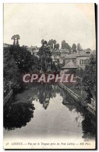 Old Postcard Lisieux View Touques taken Labbey Bridge