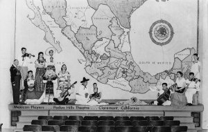 RPPC Mexican Players PADUA HILLS THEATRE Claremont, CA Band Vintage Postcard