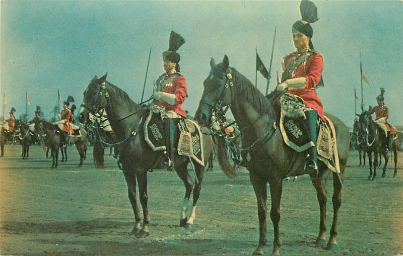 Vintage Postcard; Pakistan, Presidential Bodyguards on Horseback, Unposted