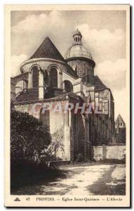 Old Postcard Provins Eglise Saint Quiriace apse