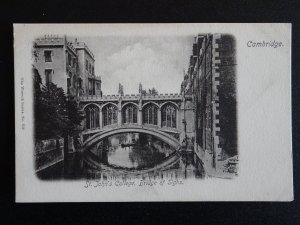 Cambridge ST. JOHN'S COLLEGE Bridge of Sighs c1905 Postcard by Wrench Series