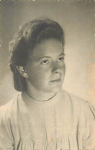 Photography photo postcard studio portrait of a young lady Freiburg