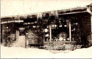 Real Photo Postcard Brown County Folks Shop in Nashville, Indiana