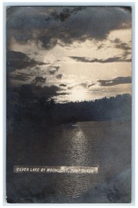 1906 Silver Lake By Moonlight Port Dover Ontario Canada RPPC Photo Postcard