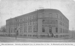 H11/ St Paul Minnesota Postcard 1909 NW Stove Furniture Expo Store State Bank