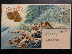 Christmas: A Happy Christmas, Robins & Bells c1908