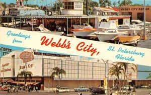 ST PETERSBURG, Florida FL   WEBB'S CITY Greetings SHOWBOAT & DRUG STORE Postcard